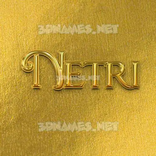 netri in All Gold style - 3D name wallpaper netri in All Gold style - 3D name wallpaper