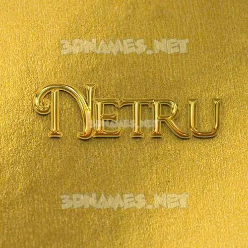 netru in All Gold style - 3D name wallpaper netru in All Gold style - 3D name wallpaper
