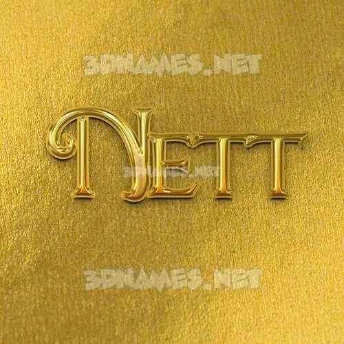 nett in All Gold style - 3D name wallpaper nett in All Gold style - 3D name wallpaper