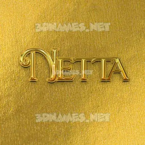 netta in All Gold style - 3D name wallpaper netta in All Gold style - 3D name wallpaper