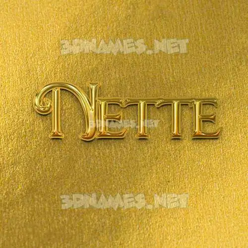 nette in All Gold style - 3D name wallpaper nette in All Gold style - 3D name wallpaper