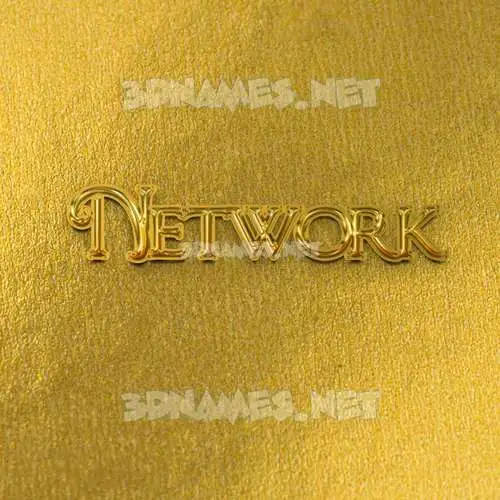 network in All Gold style - 3D name wallpaper network in All Gold style - 3D name wallpaper