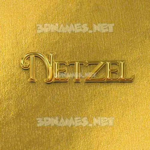 netzel in All Gold style - 3D name wallpaper