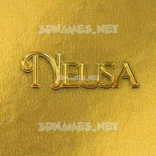 neusa in All Gold style - 3D name wallpaper