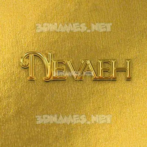 nevaeh in All Gold style - 3D name wallpaper