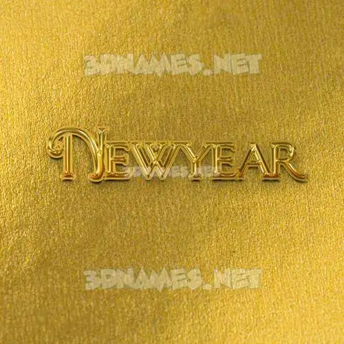 newyear in All Gold style - 3D name wallpaper newyear in All Gold style - 3D name wallpaper