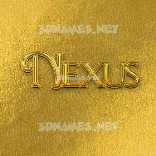 nexus in All Gold style - 3D name wallpaper nexus in All Gold style - 3D name wallpaper