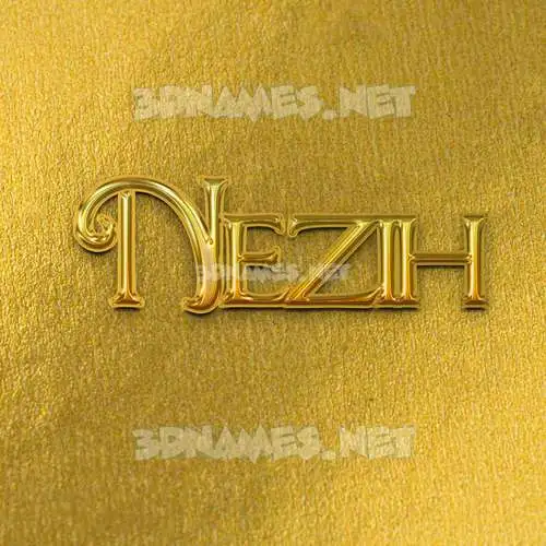 nezih in All Gold style - 3D name wallpaper nezih in All Gold style - 3D name wallpaper