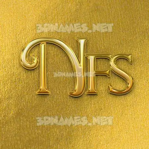nfs in All Gold style - 3D name wallpaper