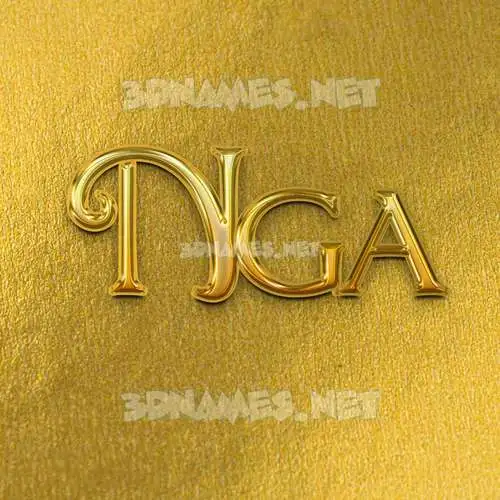 nga in All Gold style - 3D name wallpaper nga in All Gold style - 3D name wallpaper