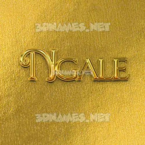 ngale in All Gold style - 3D name wallpaper ngale in All Gold style - 3D name wallpaper
