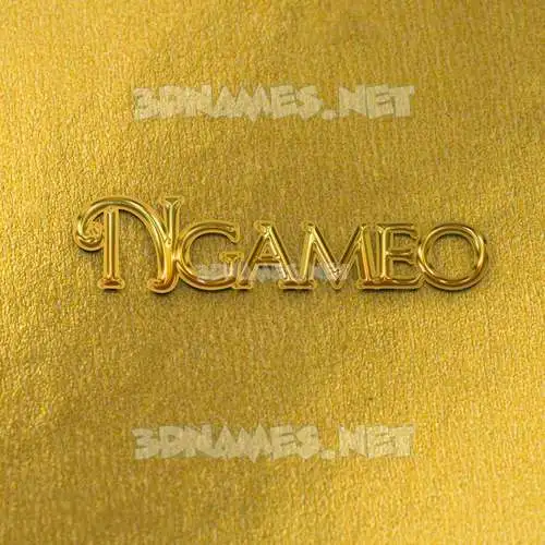 ngameo in All Gold style - 3D name wallpaper