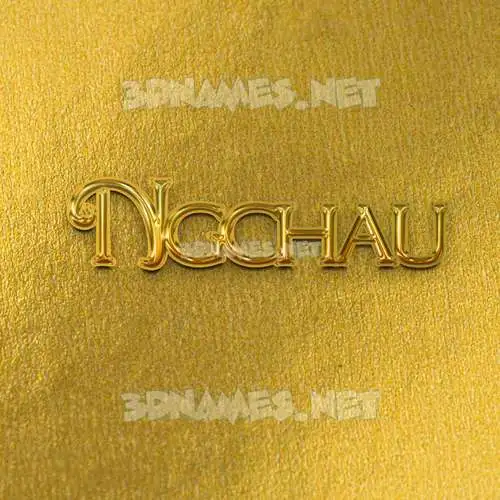 ngchau in All Gold style - 3D name wallpaper ngchau in All Gold style - 3D name wallpaper
