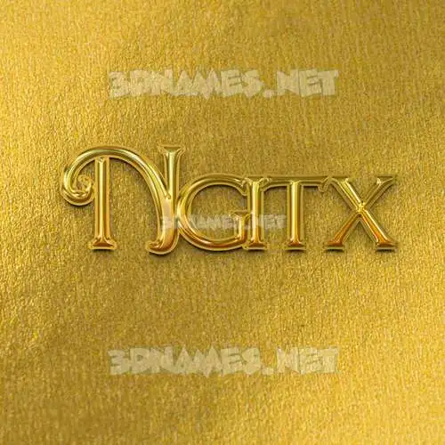 ngitx in All Gold style - 3D name wallpaper