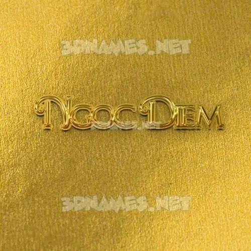 ngoc diem in All Gold style - 3D name wallpaper