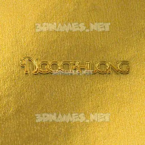 ngocphuong in All Gold style - 3D name wallpaper