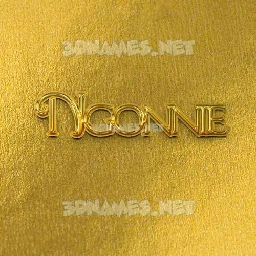 ngonnie in All Gold style - 3D name wallpaper