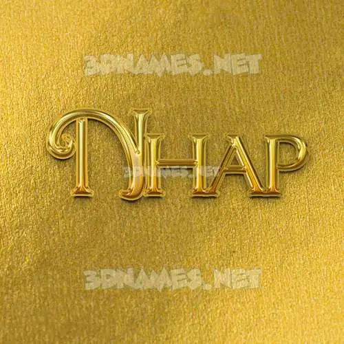 nhap in All Gold style - 3D name wallpaper
