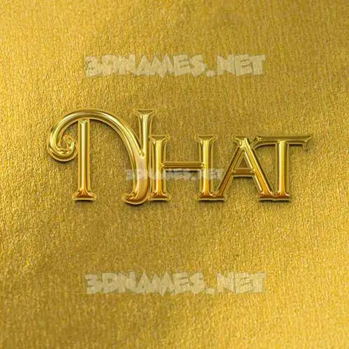 nhat in All Gold style - 3D name wallpaper nhat in All Gold style - 3D name wallpaper