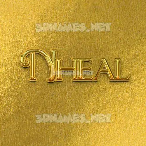 nheal in All Gold style - 3D name wallpaper nheal in All Gold style - 3D name wallpaper