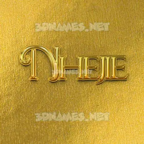 nhejie in All Gold style - 3D name wallpaper nhejie in All Gold style - 3D name wallpaper