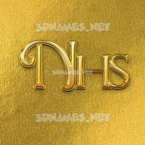 nhs in All Gold style - 3D name wallpaper nhs in All Gold style - 3D name wallpaper