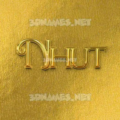 nhut in All Gold style - 3D name wallpaper nhut in All Gold style - 3D name wallpaper