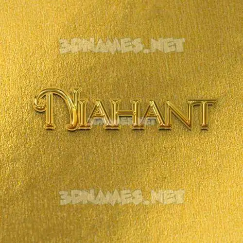 niahant in All Gold style - 3D name wallpaper niahant in All Gold style - 3D name wallpaper