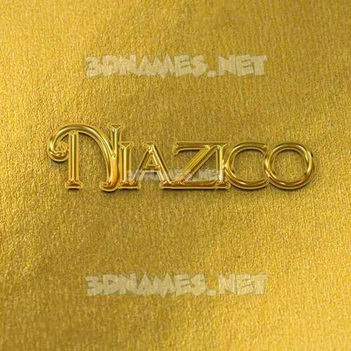 niazico in All Gold style - 3D name wallpaper niazico in All Gold style - 3D name wallpaper