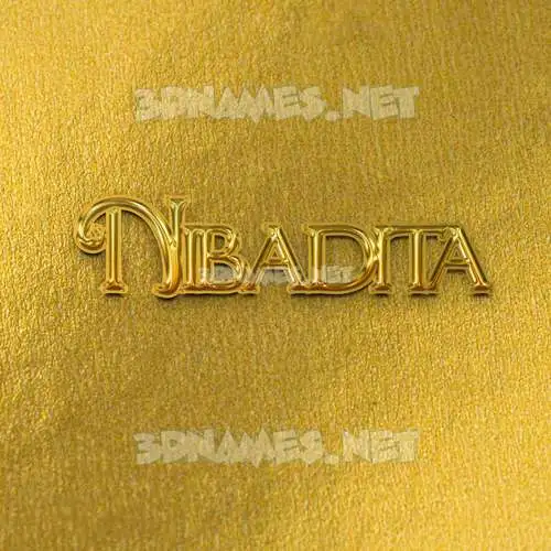 nibadita in All Gold style - 3D name wallpaper nibadita in All Gold style - 3D name wallpaper