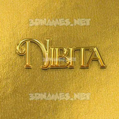 nibita in All Gold style - 3D name wallpaper nibita in All Gold style - 3D name wallpaper