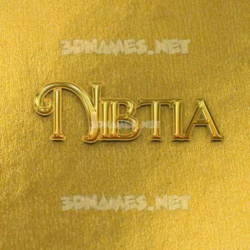 nibtia in All Gold style - 3D name wallpaper nibtia in All Gold style - 3D name wallpaper