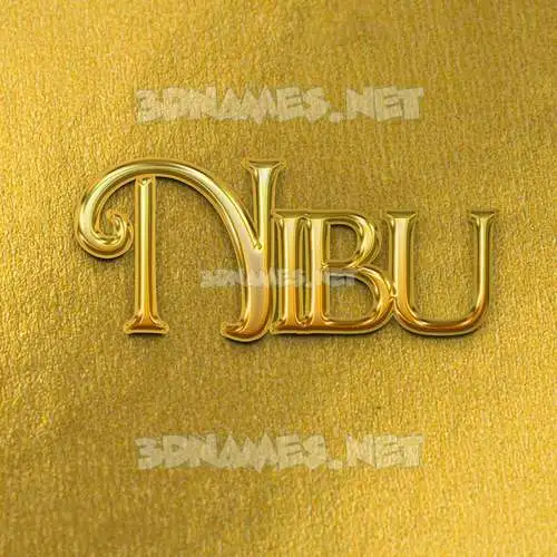 nibu in All Gold style - 3D name wallpaper nibu in All Gold style - 3D name wallpaper