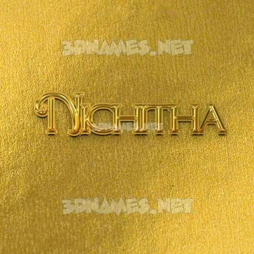 nichitha in All Gold style - 3D name wallpaper nichitha in All Gold style - 3D name wallpaper