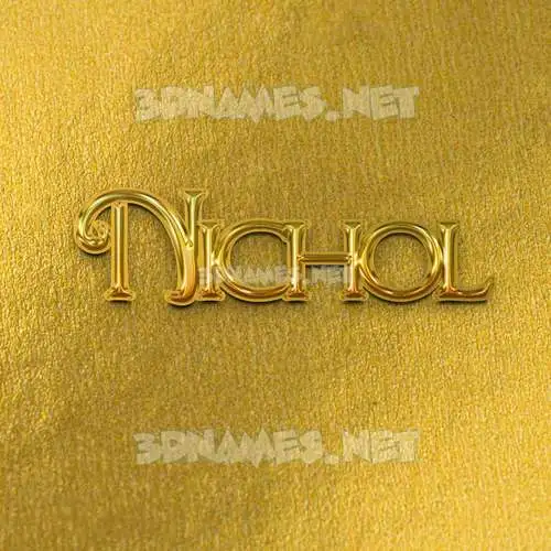 nichol in All Gold style - 3D name wallpaper nichol in All Gold style - 3D name wallpaper
