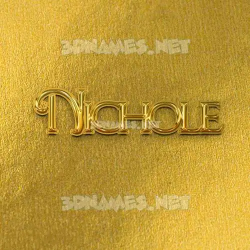nichole in All Gold style - 3D name wallpaper nichole in All Gold style - 3D name wallpaper