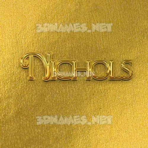 nichols in All Gold style - 3D name wallpaper nichols in All Gold style - 3D name wallpaper