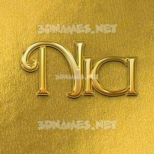 nici in All Gold style - 3D name wallpaper nici in All Gold style - 3D name wallpaper