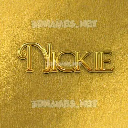 nickie in All Gold style - 3D name wallpaper nickie in All Gold style - 3D name wallpaper