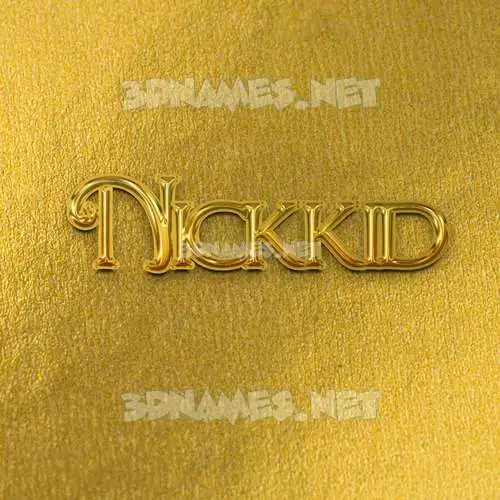 nickkid in All Gold style - 3D name wallpaper nickkid in All Gold style - 3D name wallpaper