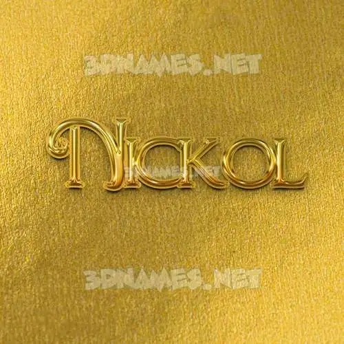 nickol in All Gold style - 3D name wallpaper nickol in All Gold style - 3D name wallpaper