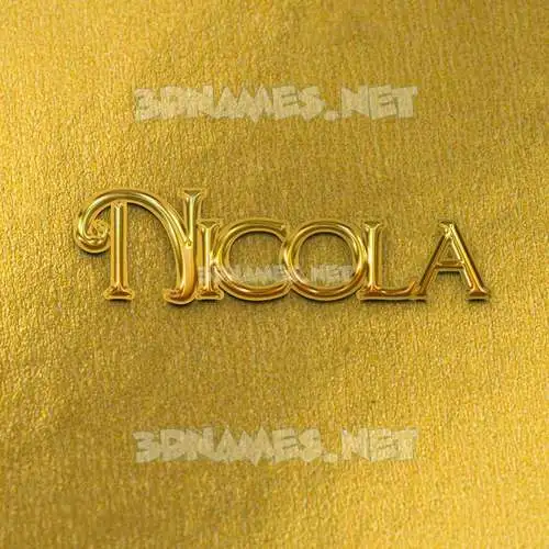 nicola in All Gold style - 3D name wallpaper nicola in All Gold style - 3D name wallpaper