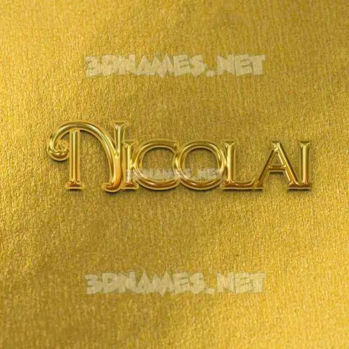 nicolai in All Gold style - 3D name wallpaper nicolai in All Gold style - 3D name wallpaper