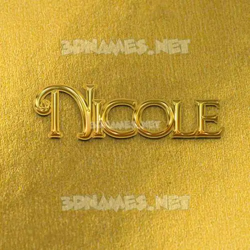 nicole in All Gold style - 3D name wallpaper nicole in All Gold style - 3D name wallpaper