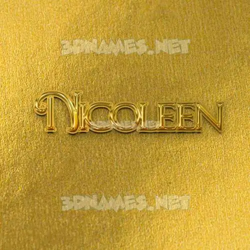 nicoleen in All Gold style - 3D name wallpaper nicoleen in All Gold style - 3D name wallpaper