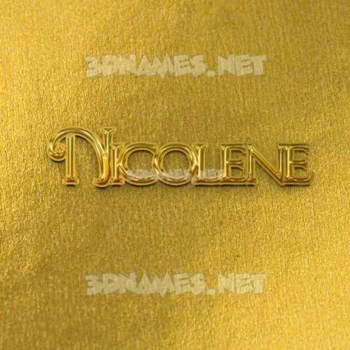 nicolene in All Gold style - 3D name wallpaper nicolene in All Gold style - 3D name wallpaper