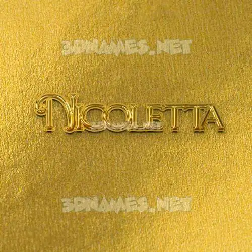 nicoletta in All Gold style - 3D name wallpaper nicoletta in All Gold style - 3D name wallpaper