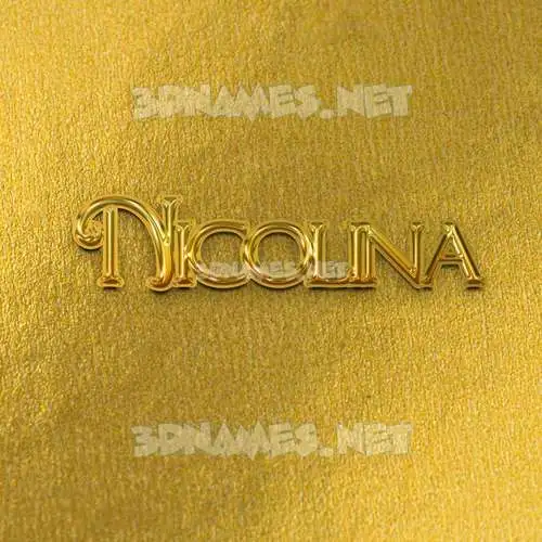 nicolina in All Gold style - 3D name wallpaper nicolina in All Gold style - 3D name wallpaper