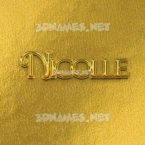 nicolle in All Gold style - 3D name wallpaper nicolle in All Gold style - 3D name wallpaper
