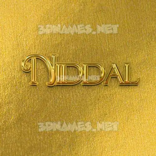 niddal in All Gold style - 3D name wallpaper niddal in All Gold style - 3D name wallpaper